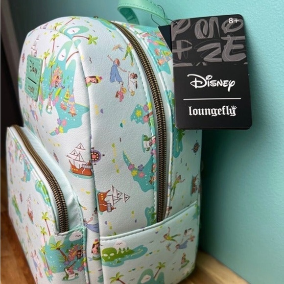 NWT Loungefly Disney Peter Pan Island Mini Backpack - Picture 4 of 9